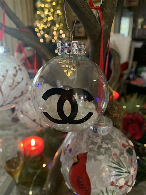 christmas chanel ornamente|chanel inspired christmas ornaments.